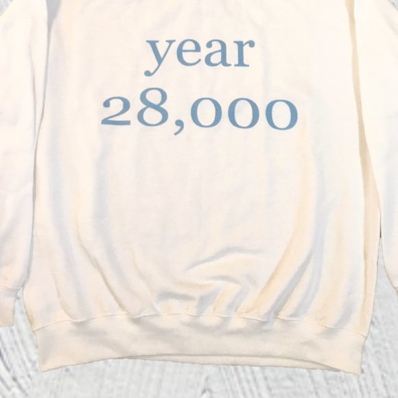 Y28K University Crewneck Sweater (White/Blue) - Picture 3 of 3
